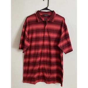 Tiger Woods TW Red Orange Polo Golf Shirt Size Large Sea Pines Resort